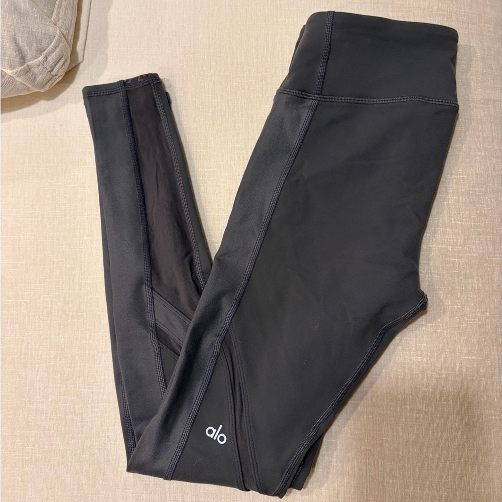 ALO Yoga grey mesh leggings